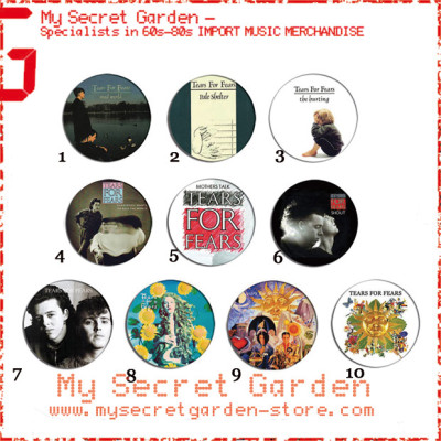 Tears For Fears - The Hurting, Songs From The Big Chair Album Pinback Button Badge Set ( or Hair Ties / 4.4 cm Badge / Magnet / Keychain Set )